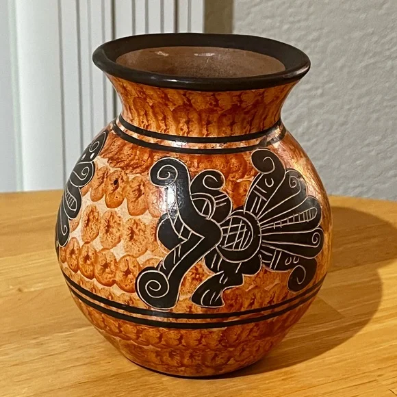 Southwestern Mexican Style Handmade Art Piece Vintage Hand painted Estate